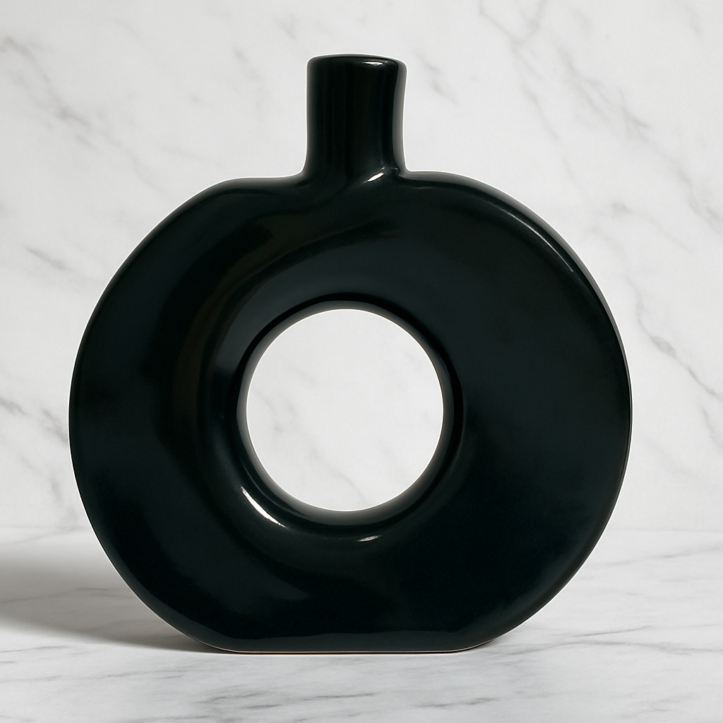 Set of 2 Apple Ceramic Home Decor Flower Showpiece Vase