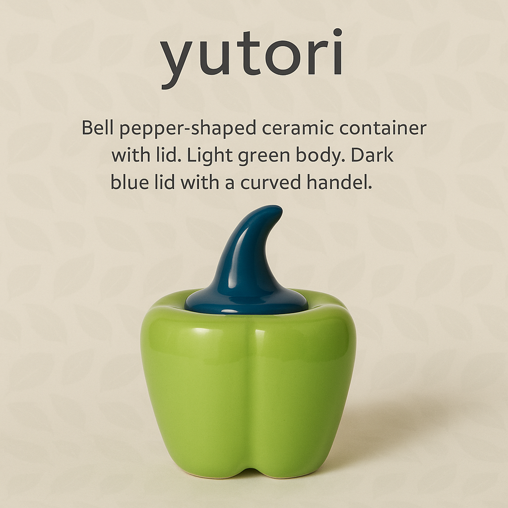 Ceramic Bell Pepper/Capsicum Decorative Pickle Jar/ Food Storage Jar