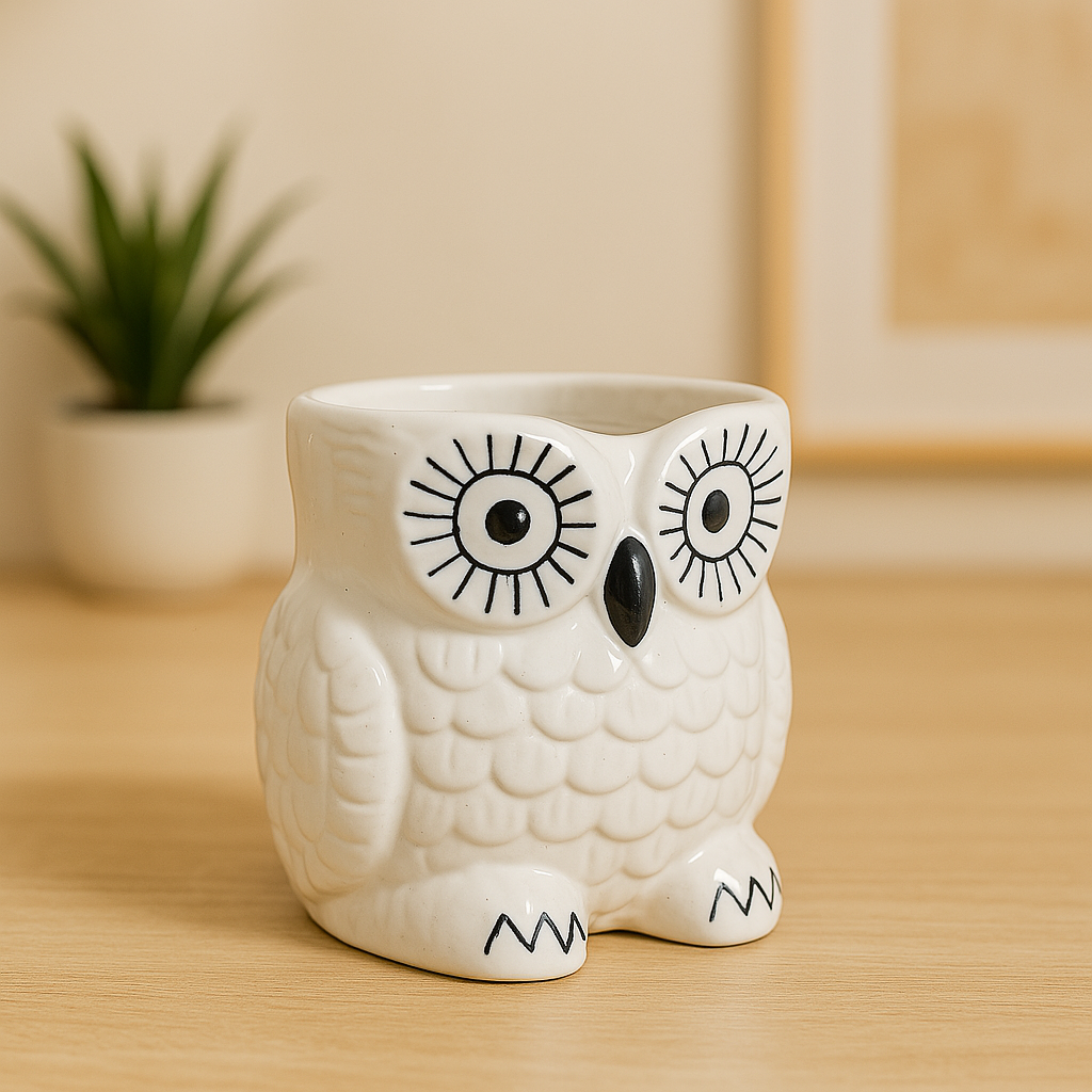 Cute Owl Planter Pot for Home Décor & Office Desk, Indoor and Outdoor