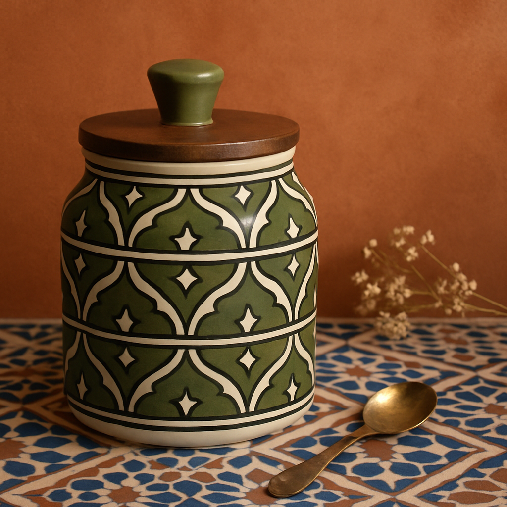 Handcrafted Kitchenware Ceramic Jar