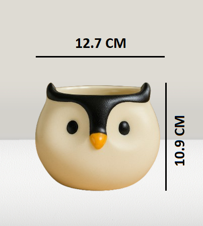 Ceremic Cute Owl Shape Planter Pot for Home