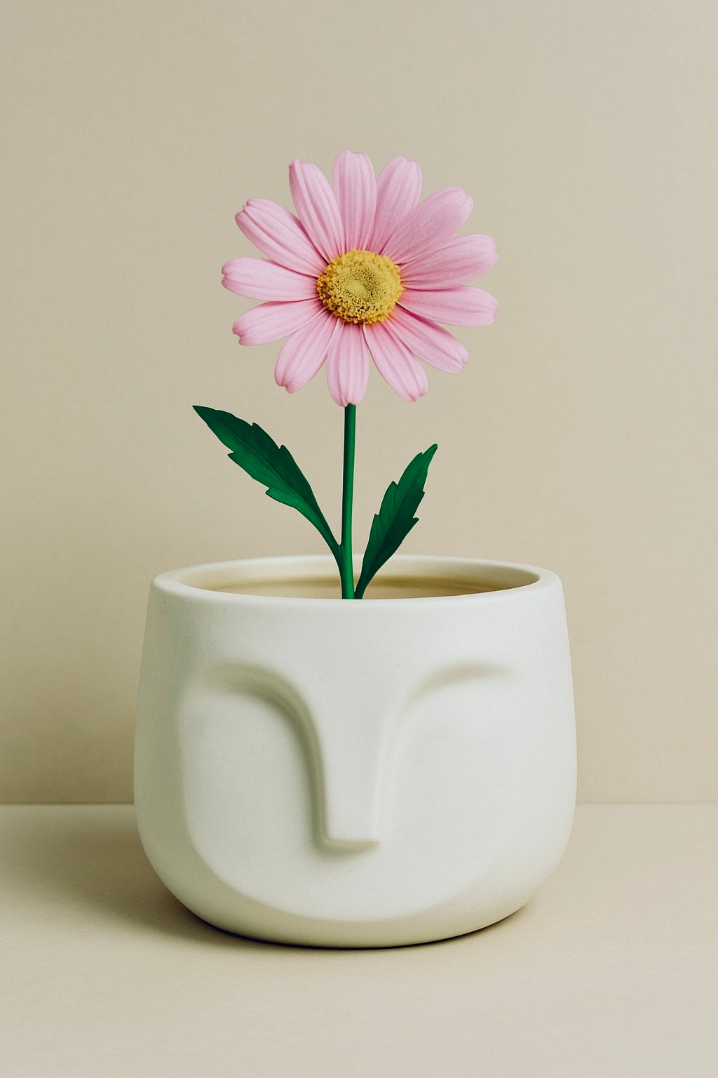 Nose Pot Planter for Indoor Home Décor- White