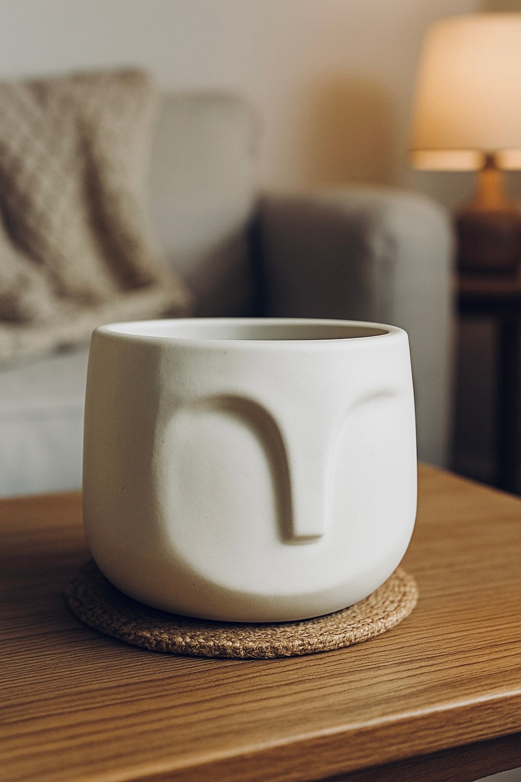 Nose Pot Planter for Indoor Home Décor- White