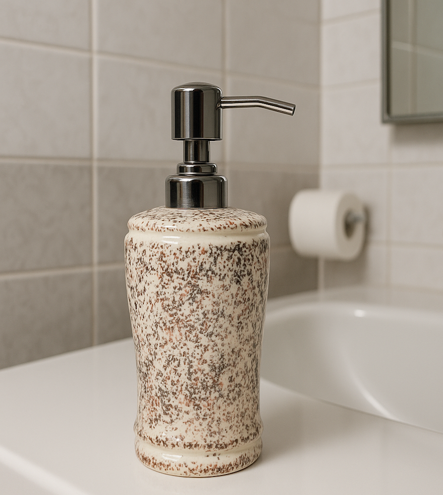 Rustic Speckled Ceramic Hand Wash Refillable Dispenser