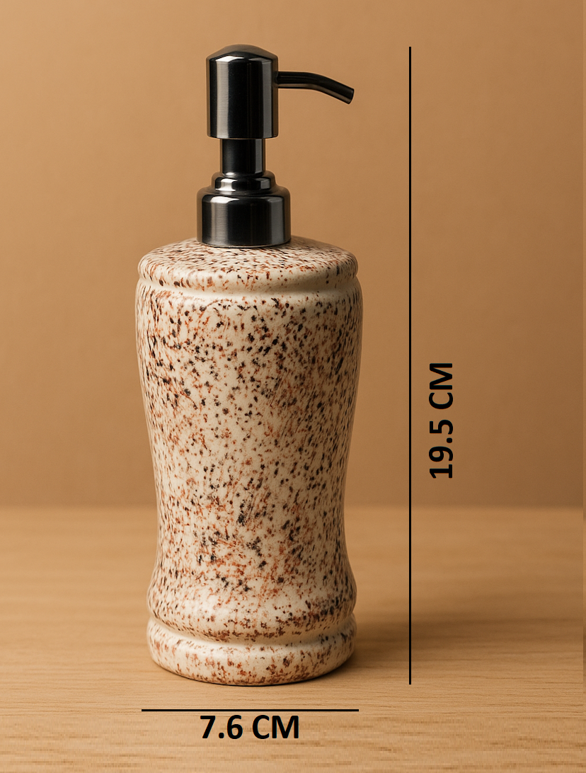 Rustic Speckled Ceramic Hand Wash Refillable Dispenser