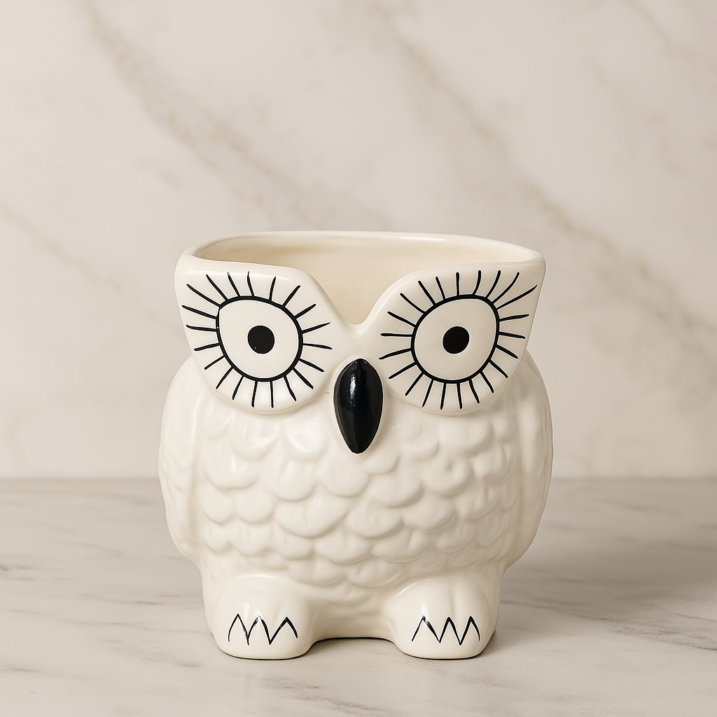 Cute Owl Planter Pot for Home Décor & Office Desk, Indoor and Outdoor