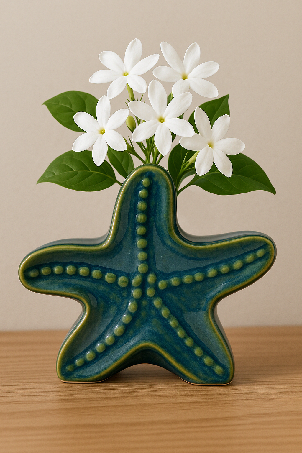 Ceramic Starfish Decorative Vase – Handcrafted Ocean-Inspired Accent