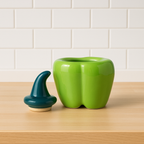 Ceramic Bell Pepper/Capsicum Decorative Pickle Jar/ Food Storage Jar