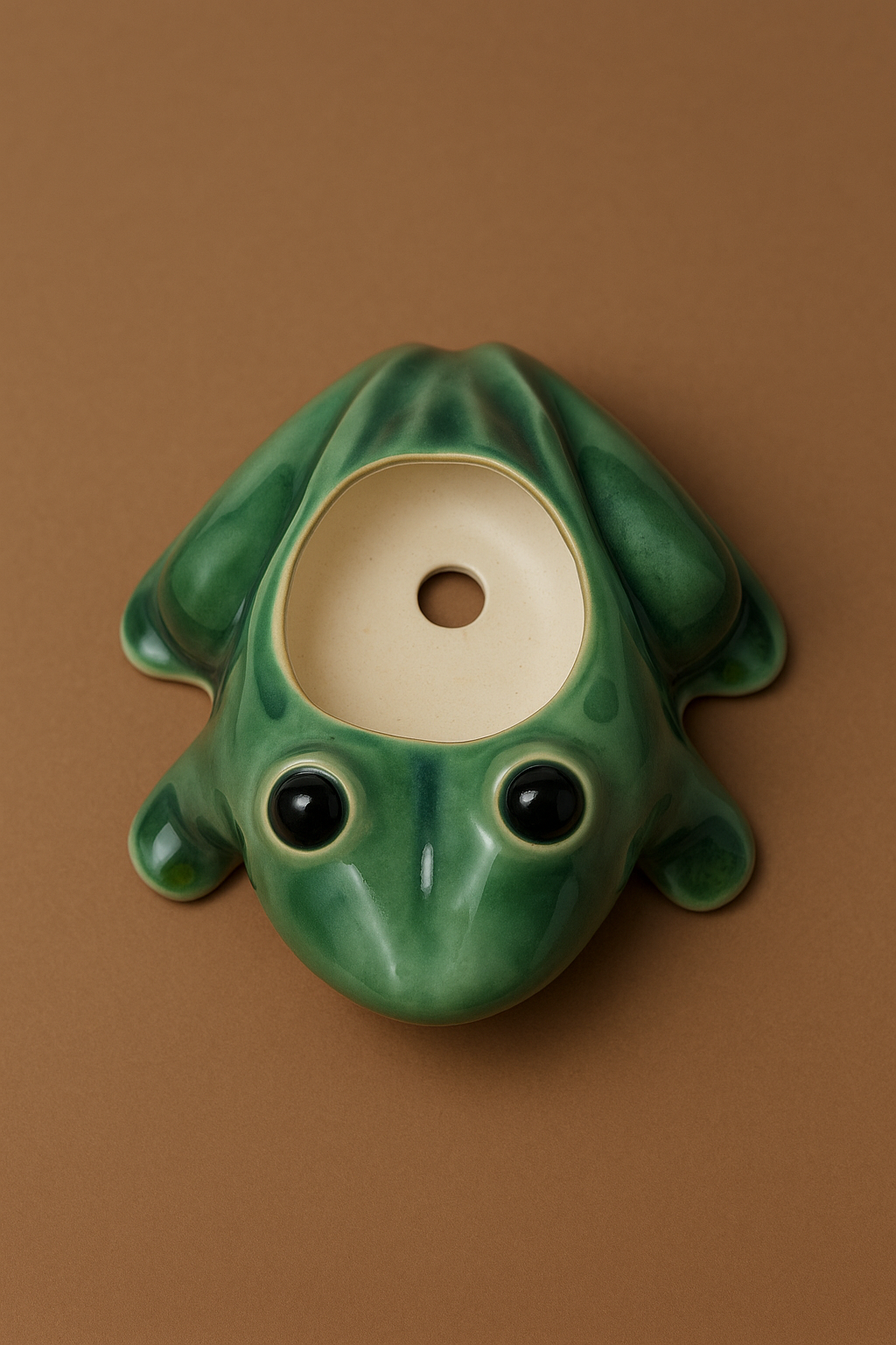 Cute Frog Shaped Ceramic Planter Pot – Indoor/Outdoor Decorative Planter for Small Plants