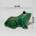 Cute Frog Shaped Ceramic Planter Pot – Indoor/Outdoor Decorative Planter for Small Plants