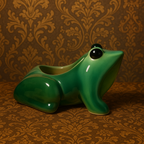 Cute Frog Shaped Ceramic Planter Pot – Indoor/Outdoor Decorative Planter for Small Plants