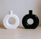 Set of 2 Apple Ceramic Home Decor Flower Showpiece Vase