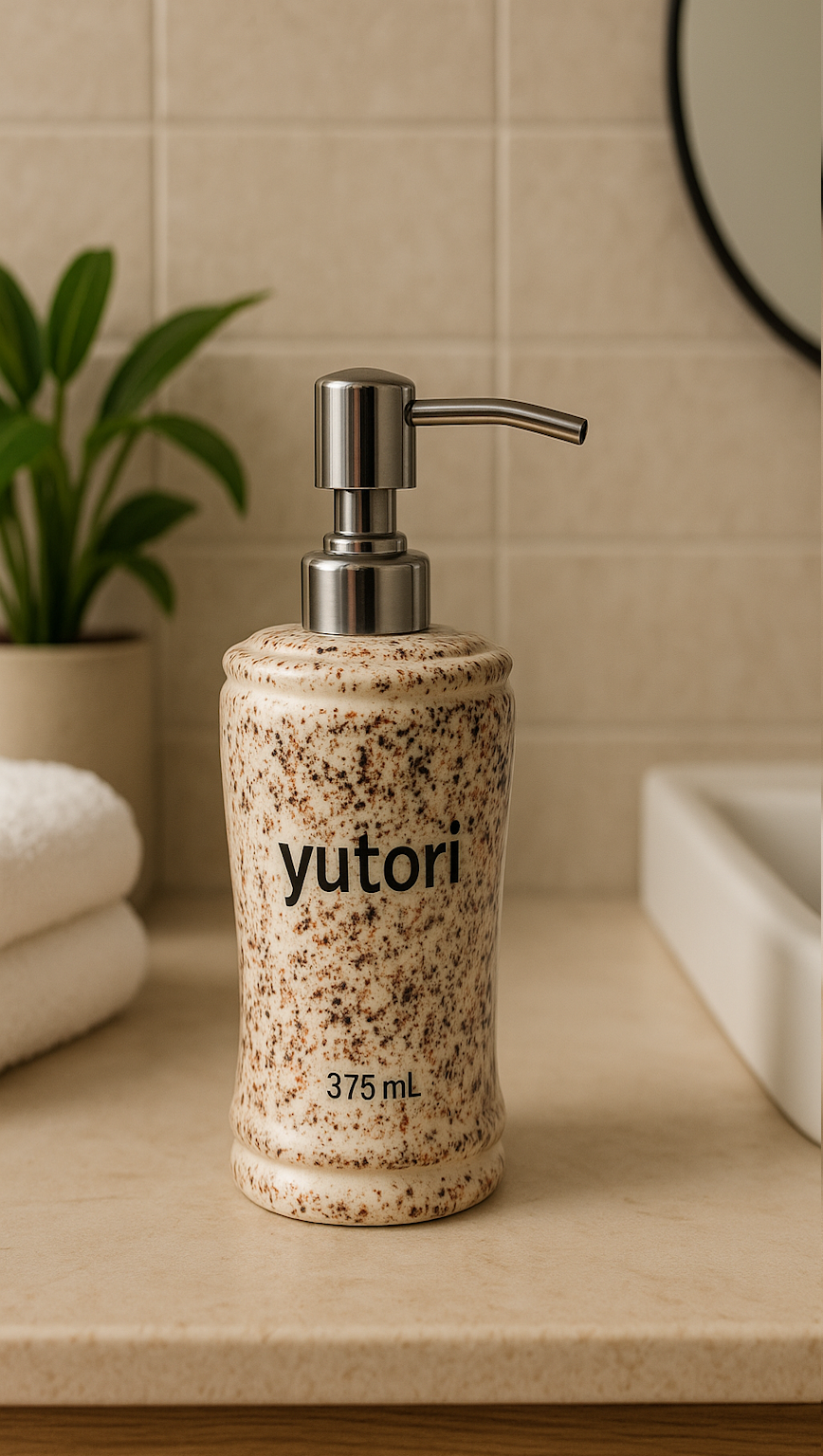 Rustic Speckled Ceramic Hand Wash Refillable Dispenser