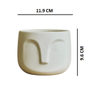Nose Pot Planter for Indoor Home Décor- White