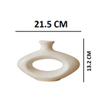 Chirag Shape Flower Vase for Home Décor - White