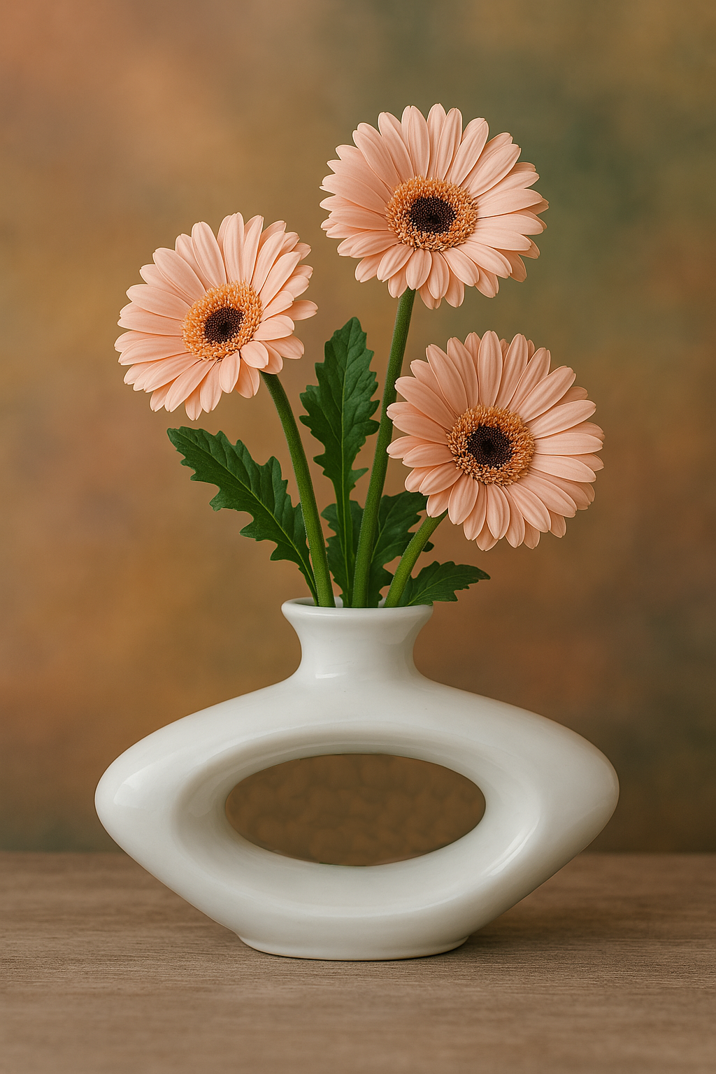 Chirag Shape Flower Vase for Home Décor - White