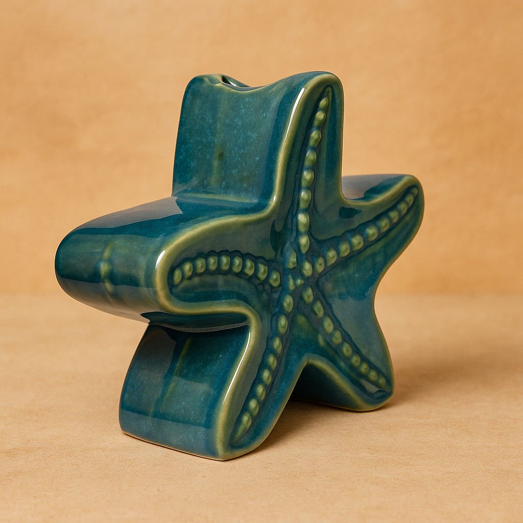 Ceramic Starfish Decorative Vase – Handcrafted Ocean-Inspired Accent