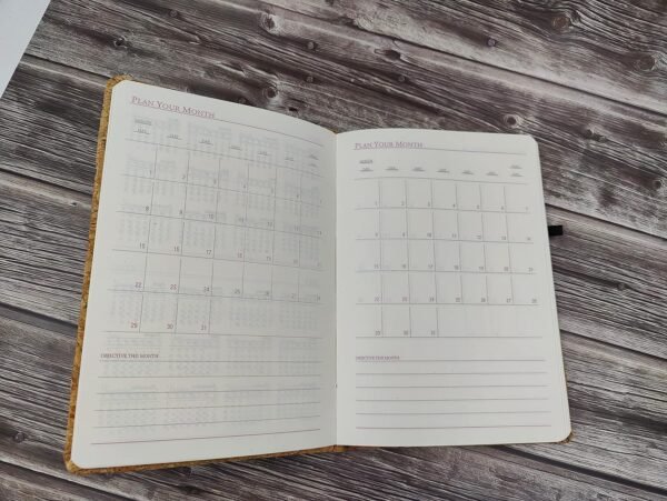 Cork Notebook Diary, 88 Sheets/176 Pages With 1 Bamboo Ball Pen- Size A5/80 GSM - Image 4