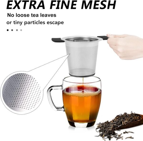 Green Tea Filter Cup & Tea Infuser Strainer - Tea Filter for Green Tea (with Silicon Sleeve) - Image 3
