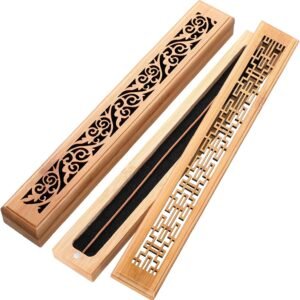 Bamboo Incense Stick Burner Case Useful in Yoga/Home/Temple/Office- Single Story (Small Without Drawer)