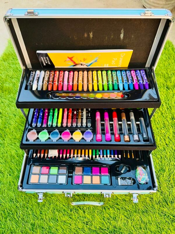 158 Pcs Professional Artist Drawing Set Art Kit For Kids With Wooden Briefcase - Image 4