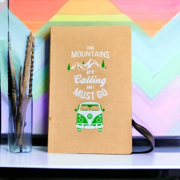 Craft Paper Diary Soft Cover Designer Printed Kraft Paper/Brown Paper Notebook Journal Diary 80 GSM- A5 Size (Bus Design)