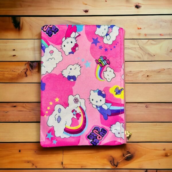 Hello Kitty Pencil  Storage Stationery Pouches for Boys and Girls Soft Cute Cotton Pouches for Student and Artist- Pink Big
