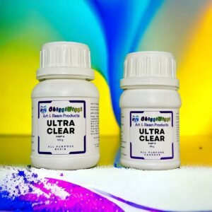 Ultra Clear All Purpose Epoxy Resin and Hardener Non-Toxic Art Resin | Crystal Clear-Non Yellowing - Ratio 2:1 (150 grams)