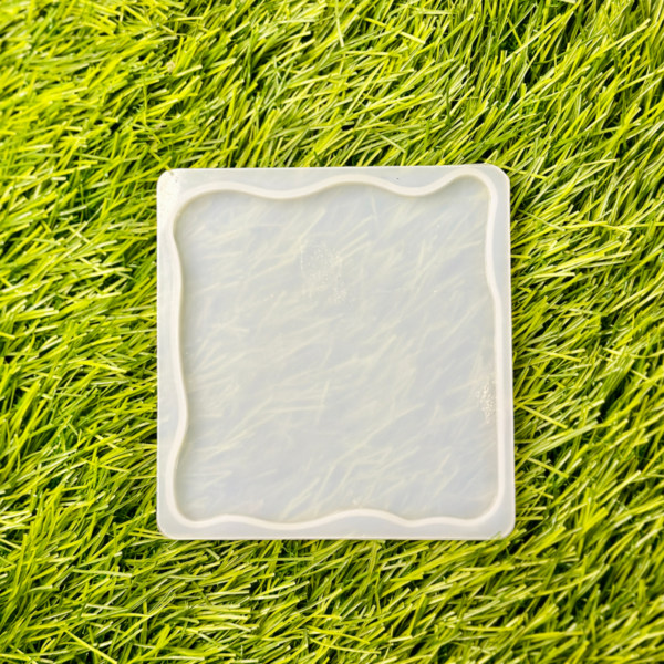square coaster mould, square coaster frame mould, square coaster design mould, square coaster silicone mould, square coaster resin art mould, mould for resin art, resin art mould, silicone mould